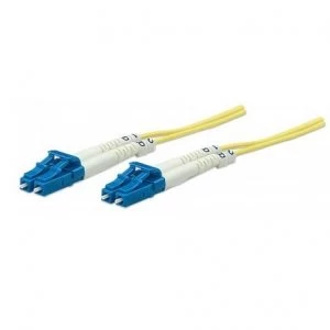 Intellinet Fibre Optic Patch Cable Duplex Single-Mode LC/LC 9/125 m OS2 2m LSZH Yellow Fiber Lifetime Warranty