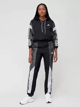 adidas Sportswear Game Time Tracksuit - Black, Size 2XL, Women