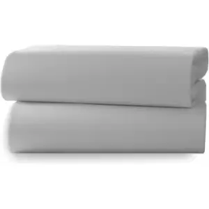 Clair De Lune - 2 Pack Fitted Cotton Cot Sheets - Grey - Grey