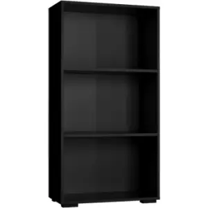 Bookshelf Lexi Bookcase with 3 shelves - shelf, corner shelf, shelving unit - Black - black