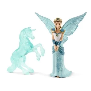 SCHLEICH Bayala Movie Eyela with Unicorn Ice Sculpture Toy Figure Set