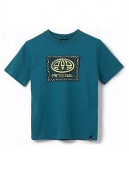 Animal Boys Thoron Graphic Short Sleeve T-Shirt - Teal, Size 11-12 Years