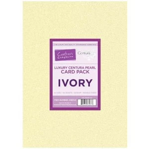 Crafter's Companion Luxury Centura Pearl A4 Card Ivory 40 Sheets