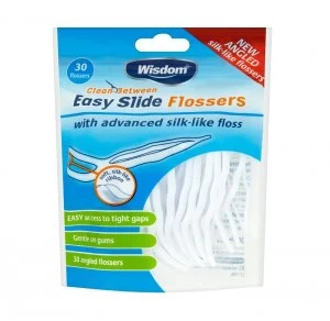 Wisdom Clean Between Easy Slide 30 Flossers Brushes