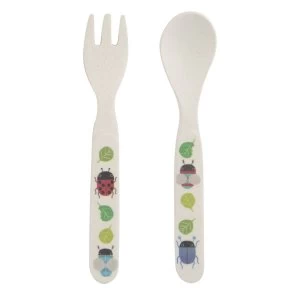 Sass & Belle Busy Bugs Bamboo Kid's Fork & Spoon Set