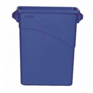 Rubbermaid Slim Jim Container 60 Litre Blue With Recycling Symbol 1971