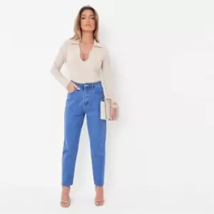 Missguided Clean Riot Mom Jeans - Blue
