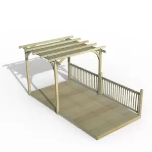 Forest Garden Ultmia Pergola and Decking Kit 2 x Balustrade with Canopy