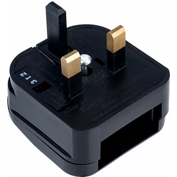ECP-BK-NR-3A Plug Converter Black Non Returnable 3A - Power Connections