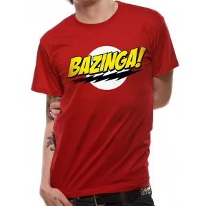 Big Bang Theory - Bazinga Mens X-Large T-Shirt - Red