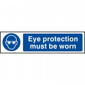 Scan Eye Protection Must Be Worn Sign 200mm 50mm Standard