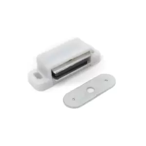 GTV Magnetic Catches Cabinet Cupboard Catch 3-4kg Pull - White, Pack of 3