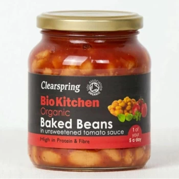 Organic Baked Beans - Unsweetened - 350g x 6 - 703830 - Clearspring
