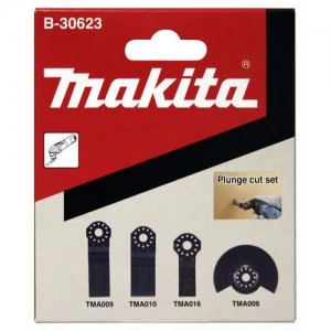 Makita 4 Piece Plunge Cutting Oscillating Multi Tool Blade Set