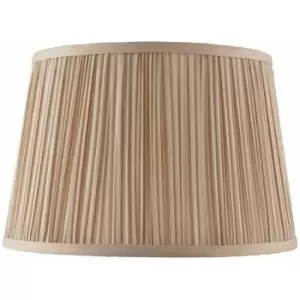 12' Luxury Round Tapered Lamp Shade Beige Pleated Organza Modern Elegant Drum