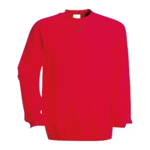 Kariban Mens Plain Crew Neck Sweatshirt (S) (Red)