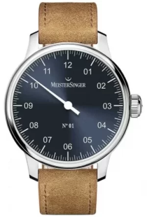 MeisterSinger No. 1 40mm And Wound Sellita Suede Cognac Watch