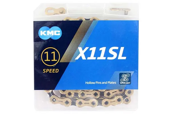 KMC X11SL Ti-N Gold/Black 11 Speed Chain 118L