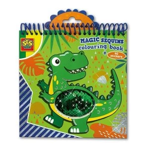 SES Creative Childrens Magic Sequins Colouring Book (Blue/Green) Activity Set