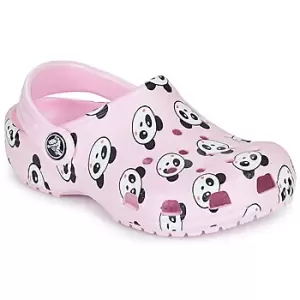 Crocs CLASSIC PANDA PRINT CLOG K Girls Childrens Clogs (Shoes) in Pink - Sizes 11 kid,13 kid,1 kid,8 toddler,4 toddler,7 toddler,9 toddler,10 kid,12 k