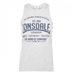 Lonsdale Boxing Vest Top Mens - Grey Marl