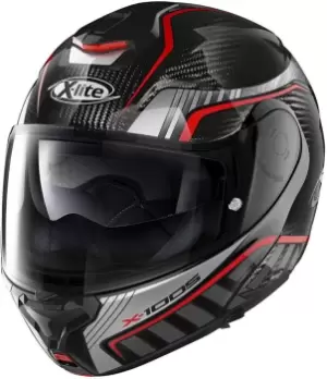 X-Lite X-1005 Ultra Carbon Cheyenne N-Com Helmet, black-red, Size L, black-red, Size L