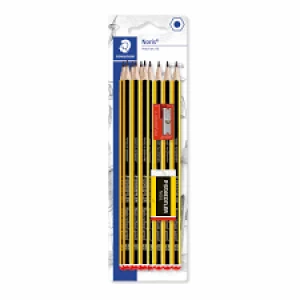 Staedtler Noris 10 Pencils, Eraser and Sharpener Wood, Metal, Plastic