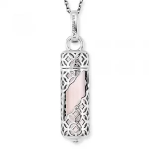 Angel Whisperer Silver Rose Quartz Healing Stone Necklace...
