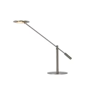 Anselmo Modern Desk Lamp - LED Dim. - 1x9W 3000K - Satin Chrome