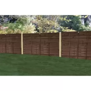 Forest Garden Brown Overlap Fence Panel 6 x 3ft - wilko