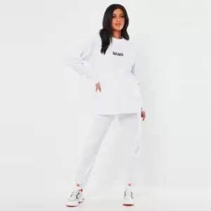 Missguided Meternity 90 Joggers - White
