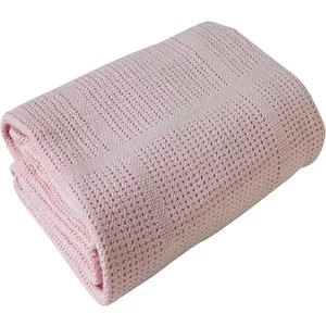 Clair de Lune Cellular Cot Bed Blanket - Pink