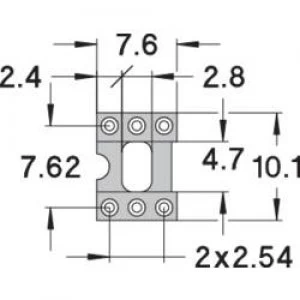 IC socket Contact spacing 7.62mm Number of pins 6 Preci Dip 1