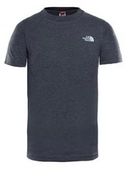 The North Face Boys Simple Dome Tee Dark Grey Heather Size Xs6 Years