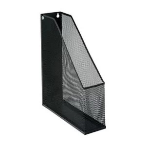 Mesh A4 Scratch Resistant Magazine File Black with Non Marking Rubber Pads