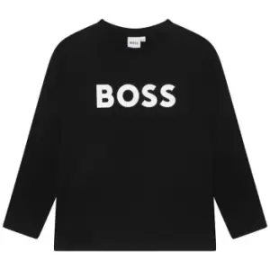 Boss Large Logo T-Shirt Junior Boys - Black