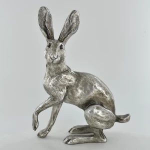 Antique Silver Buttercup Hare Ornament