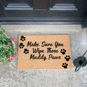 Artsy Doormats Make Sure You Wipe Those Muddy Paws Doormat