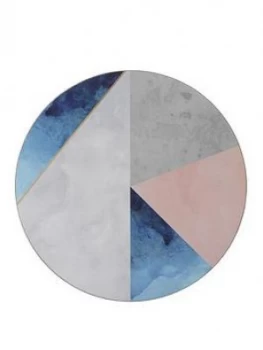 Creative Tops Geometric Palette Round Premium Placemats ; Pack Of 4