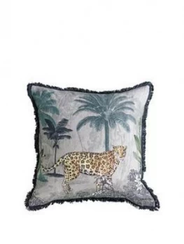 Gallery Leopard Fringed Cushion