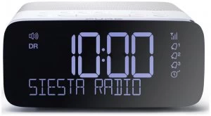 Pure Siesta Rise DABFM Bedside Alarm Clock White