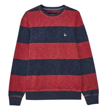 Jack Wills Baderston Stripe Sweatshirt - Red