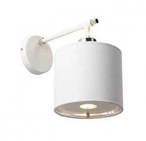 1 Light Indoor Wall Light Polished White, Nickel, E27