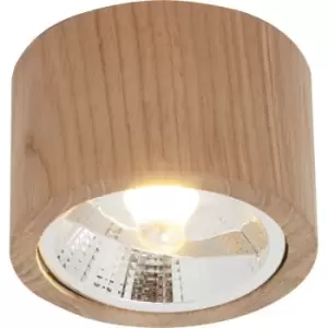 Zumaline Lighting - Zumaline Oak Surface Mounted Downlight, Wood, 1x GU10/ES111
