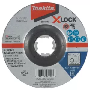 Makita - X-Lock 125mm Grinding Disc A36P - n/a