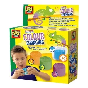 SES Creative Childrens Thermo Colour Changing Play Dough Set 4 Play Dough Pots (Multi-colour)
