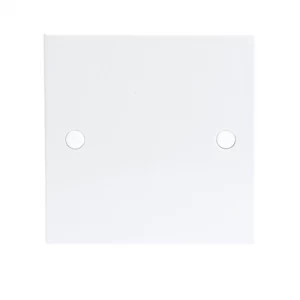 KnightsBridge 20A White Flex Outlet Single Frontplate Electric Wall Plate