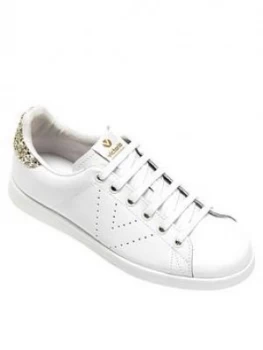 Victoria Trainers with Coco Heel Tab - White Multi, Size 3, Women