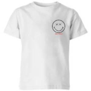 Smiley World Pocket Smiley Kids T-Shirt - White - 3-4 Years