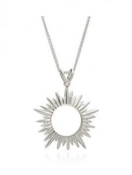 Rachel Jackson London Sterling Silver Medium Sun Pendant Necklace